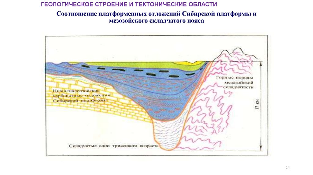 Назовите особенности геологического строения и рельефа