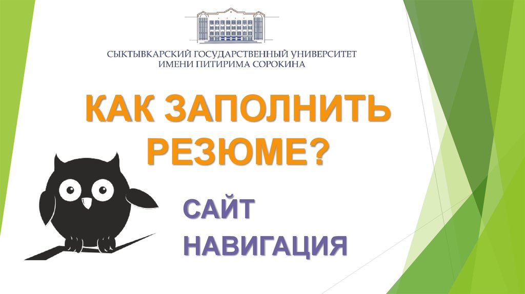 КАК ЗАПОЛНИТЬ РЕЗЮМЕ?