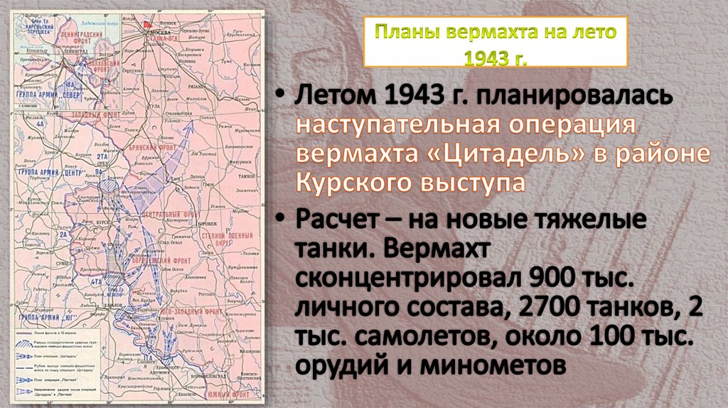 Планы вермахта на лето 1943 г.