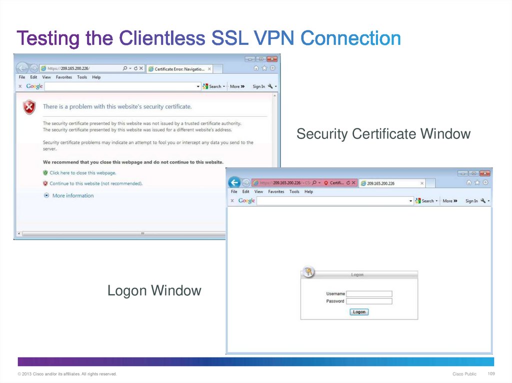 Testing the Clientless SSL VPN Connection