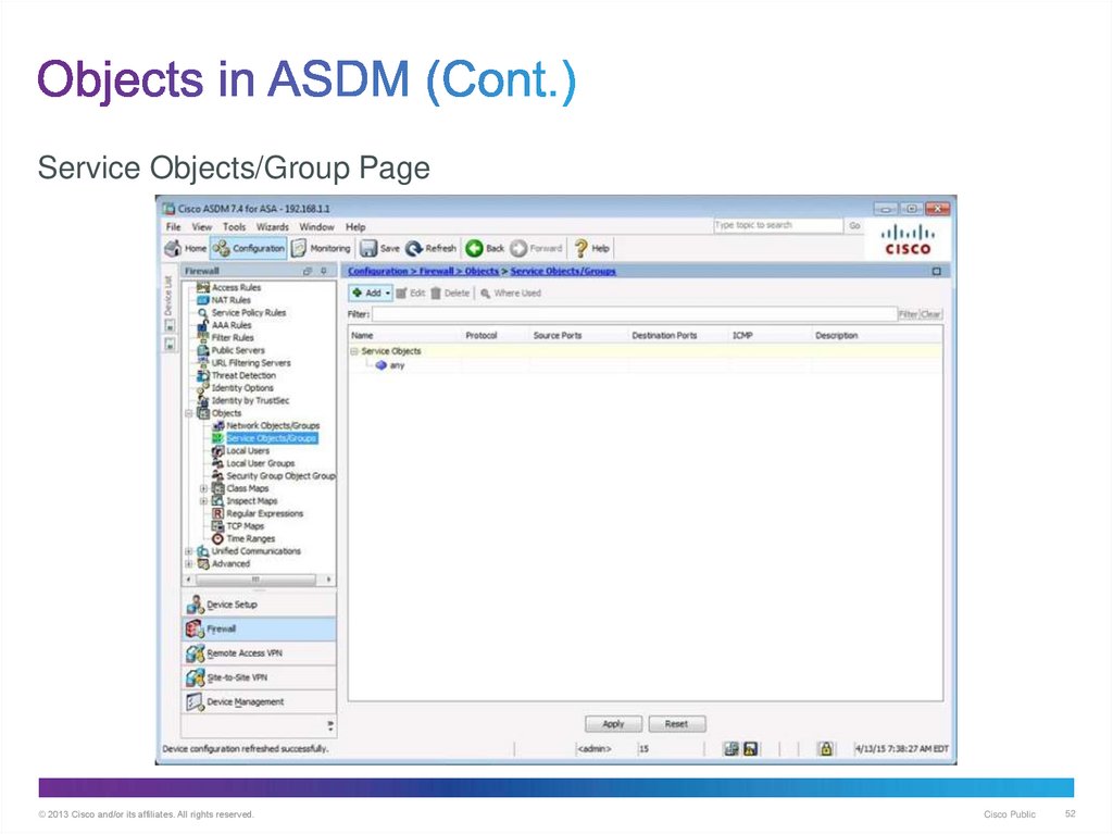 Objects in ASDM (Cont.)
