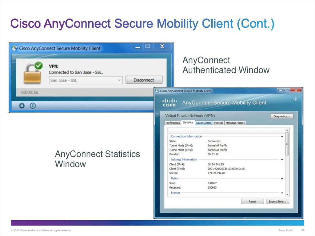Cisco AnyConnect Secure Mobility Client (Cont.)