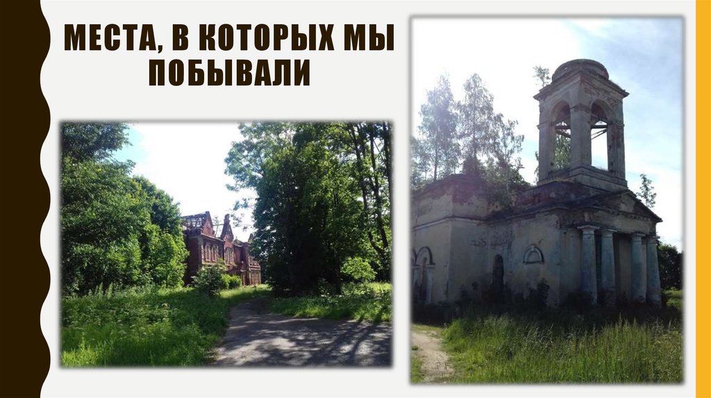 Места, в которых мы побывали