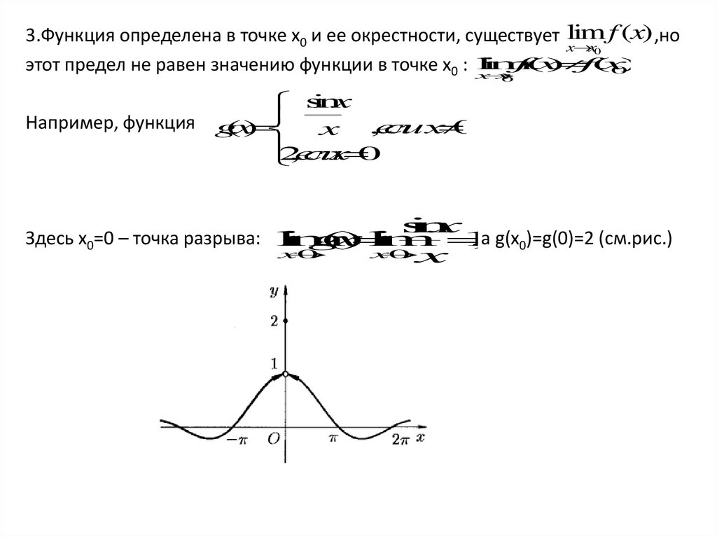 Исследуйте с помощью excel точки разрыва следующих функций