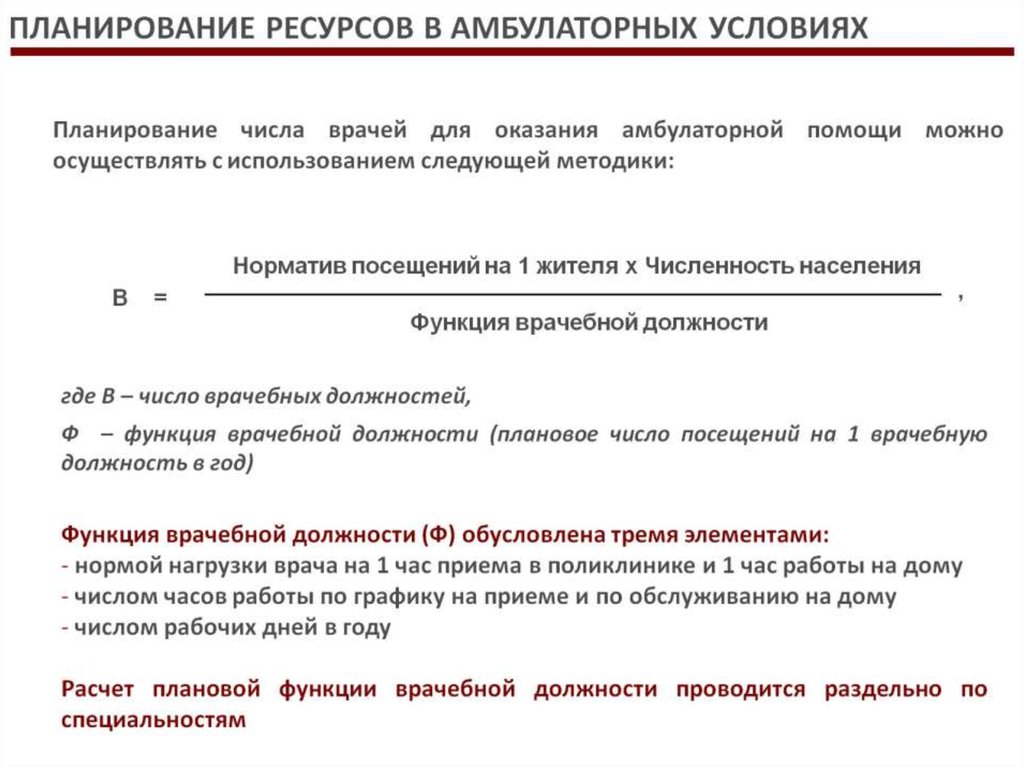 Расчет медицинских кадров