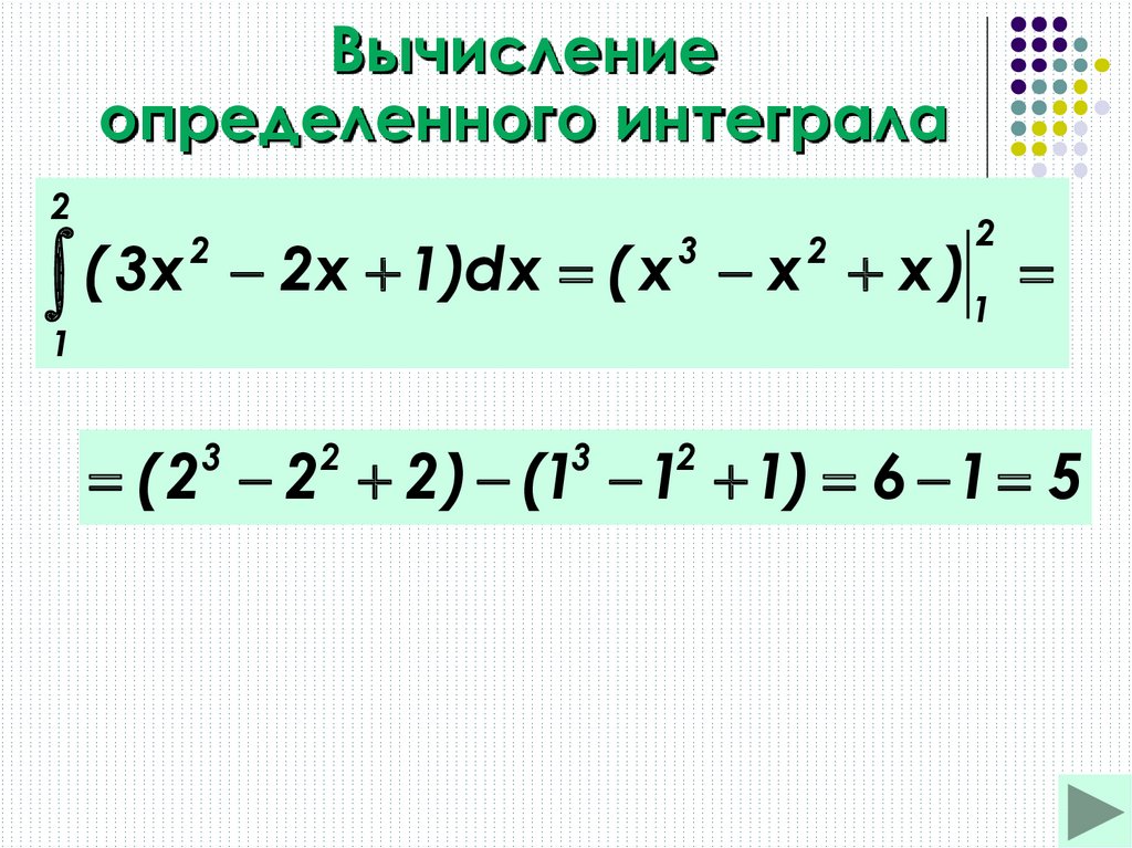 Вычисление определенного интеграла