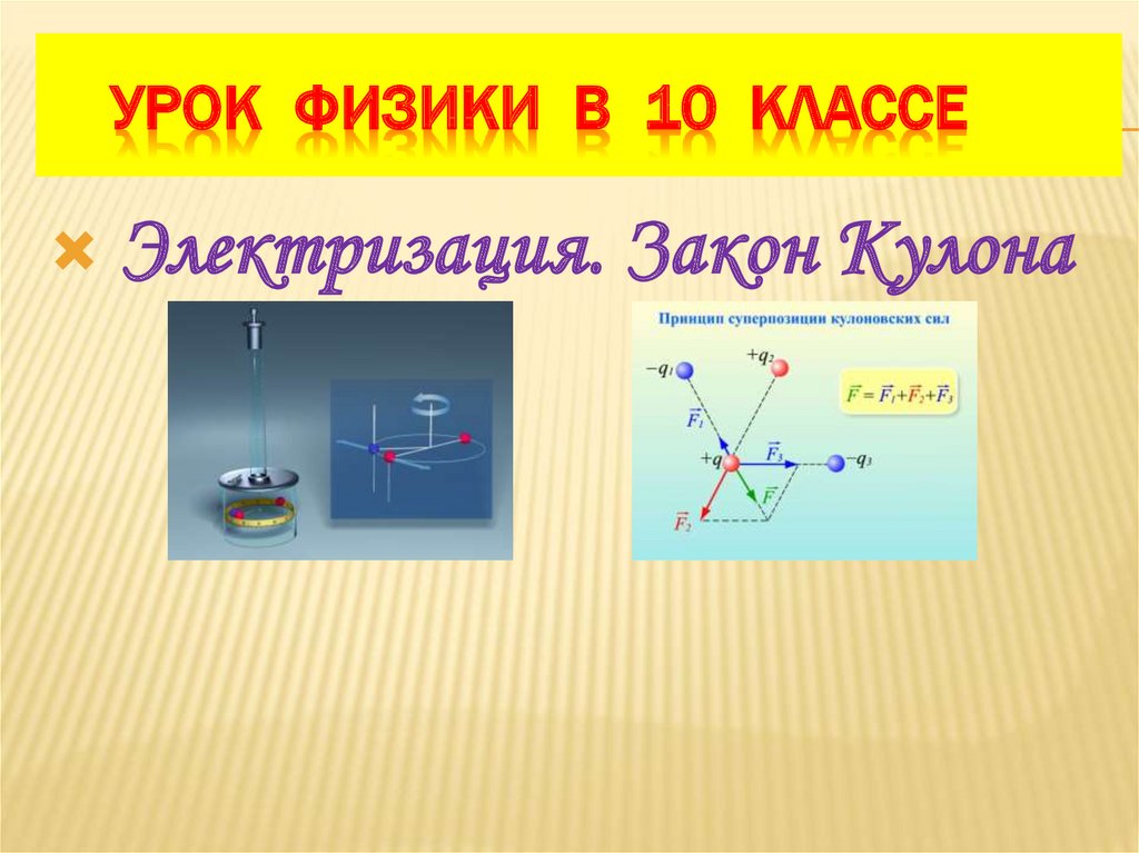 Физика 10 класс закон кулона презентация 10 класс