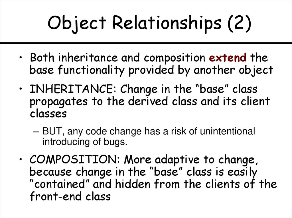 Object Relationships (2)