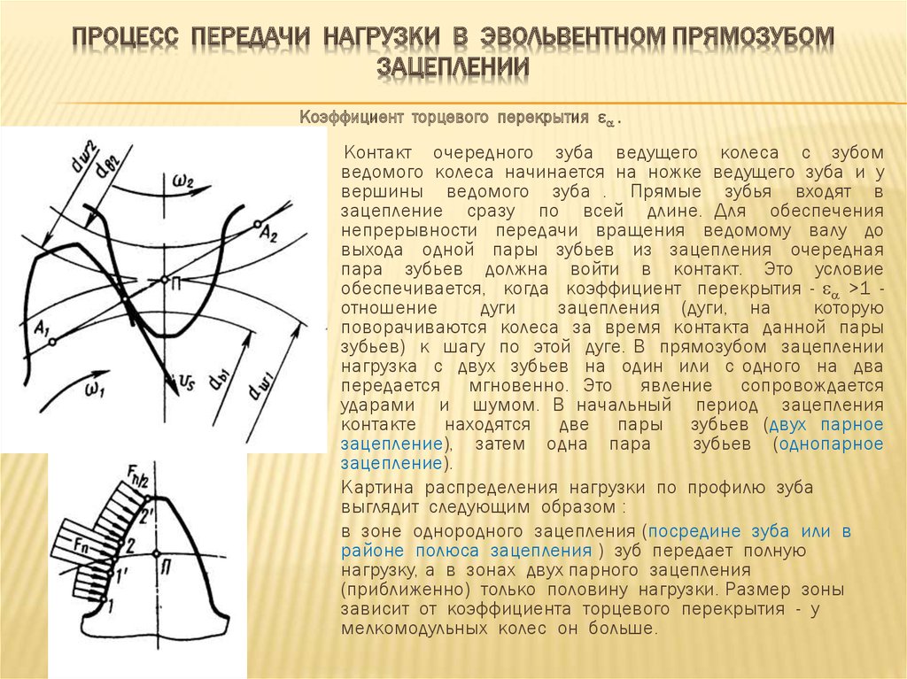 Пар шаги. Эвольвентное зацепление параметры зуба. Коэффициент перекрытия зубчатого зацепления для прямозубых колес. Коэффициент торцового перекрытия в эвольвентном зацеплении. Коэффициент перекрытия зубчатой передачи.