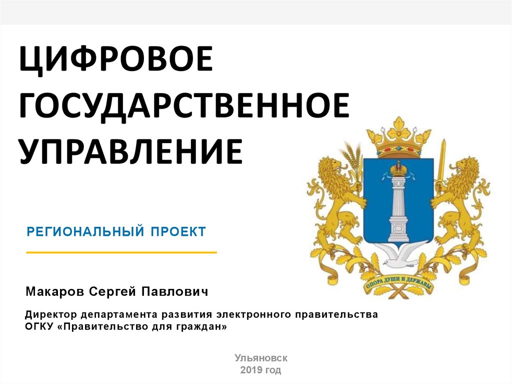 Проект цифровое государственное управление