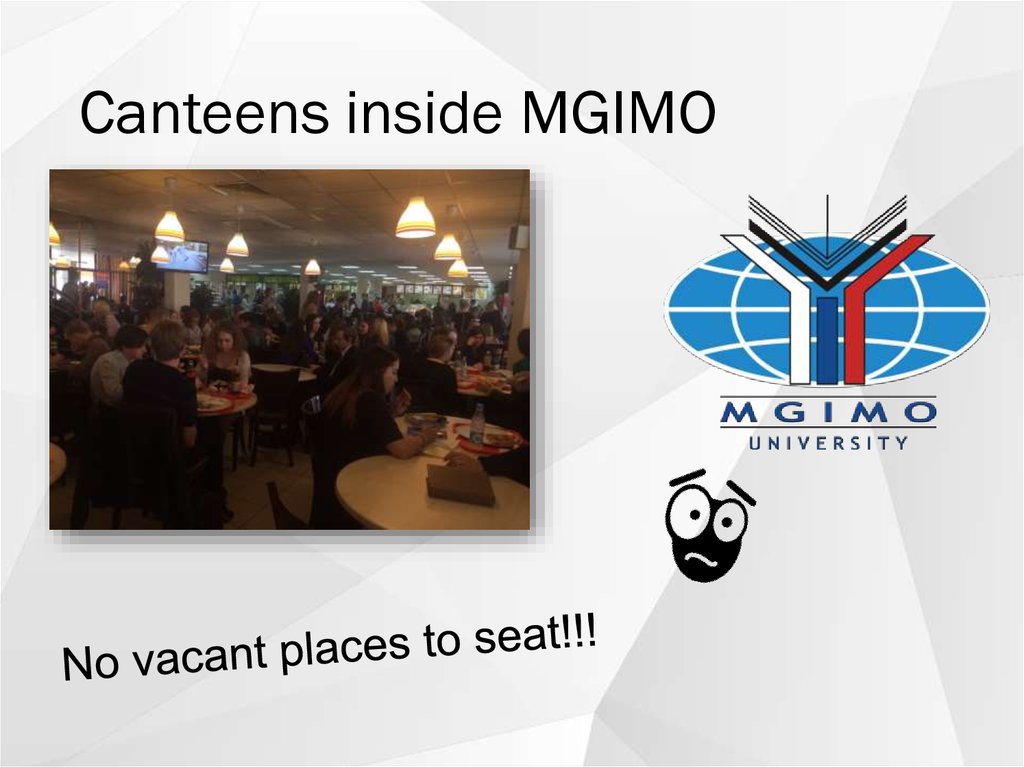 Canteens inside MGIMO