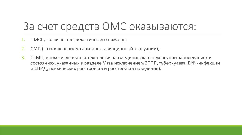 За счет средств обязательного медицинского