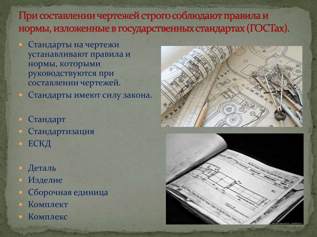 История возникновения чертежей