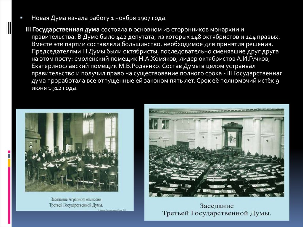 Термин государственная дума впервые встречается в проекте