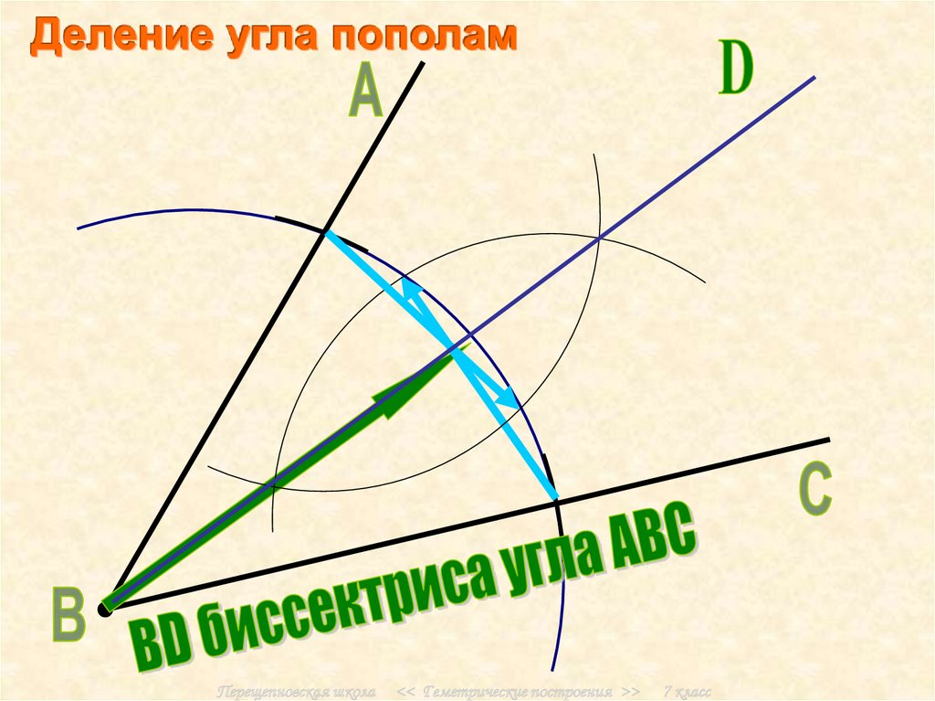 Геометрическое построение 7 класс. Анимация построение треугольника.