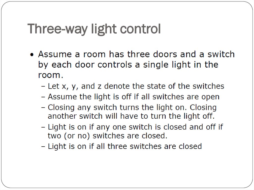 Three-way light control