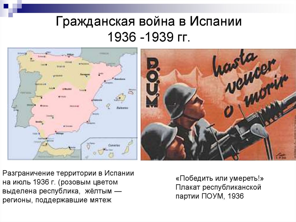 Гражданская война в Испании 1936 -1939 гг.
