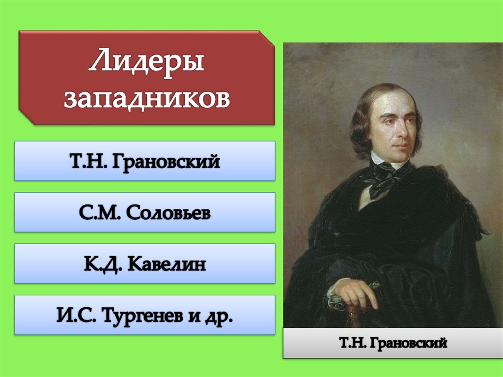 Кавелин западничество. Грановский западник. Тургенев западник. Соловьев западник.