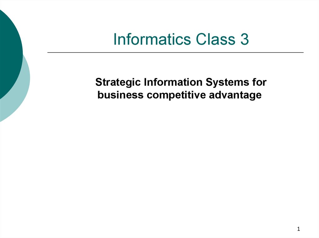 Informatics Class 3
