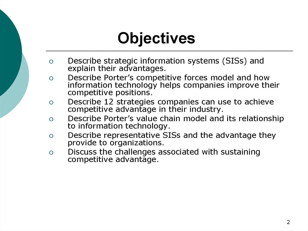 Strategic Information Systems For Business Competitive Advantage 