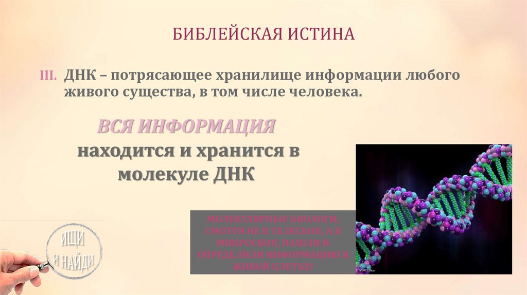 БИБЛЕЙСКАЯ ИСТИНА