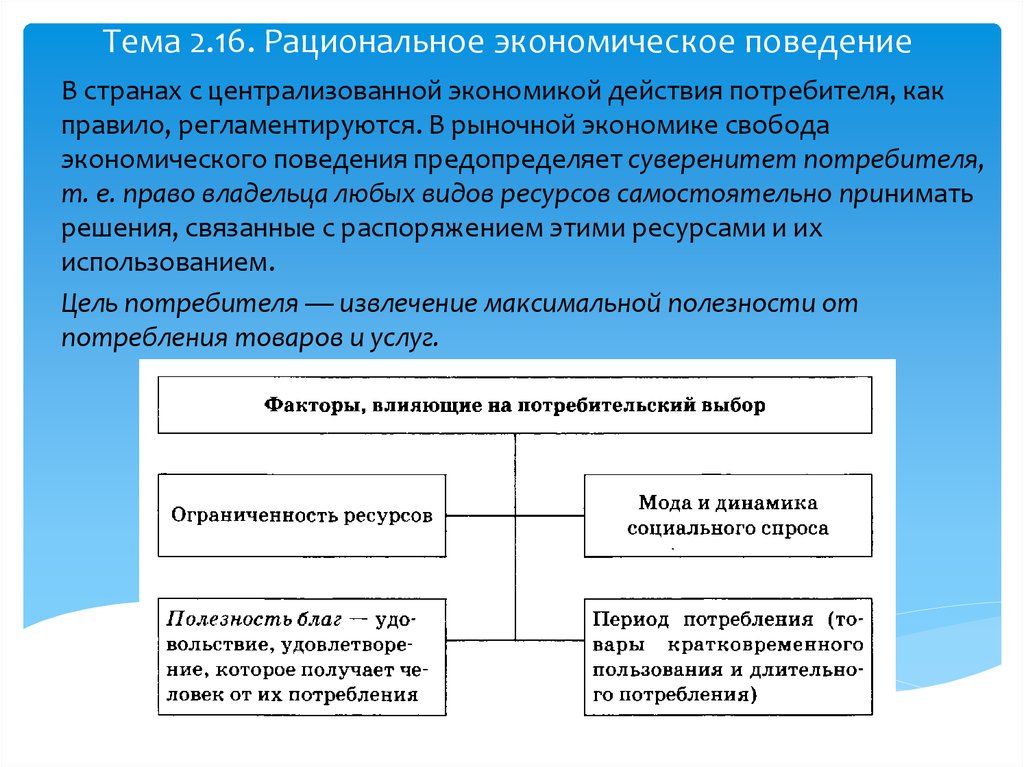 Презентация рациональное экономическое поведение собственника работника потребителя егэ