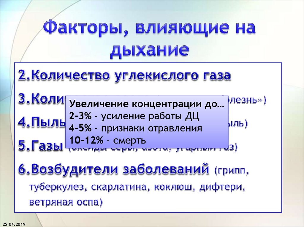 Влияние углекислого газа на дыхательный центр исследовательский проект 8 класс