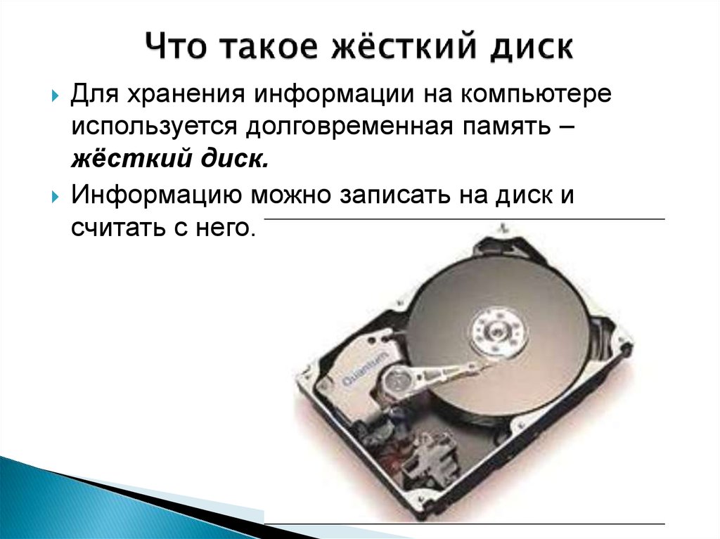 Информация хранится на жестком диске. Устройства для долговременного хранения информации. Долговременная память Винчестер. Долговременная память компьютера жесткий диск. Жесткий диск для презентации.