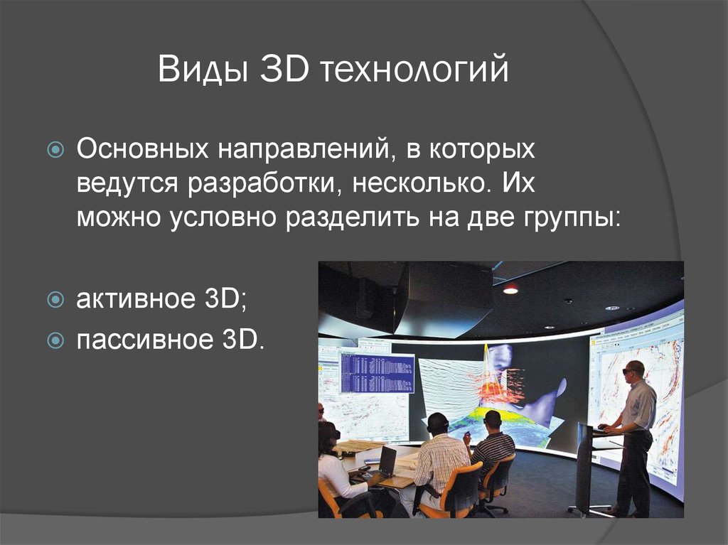 Виды 3D технологий
