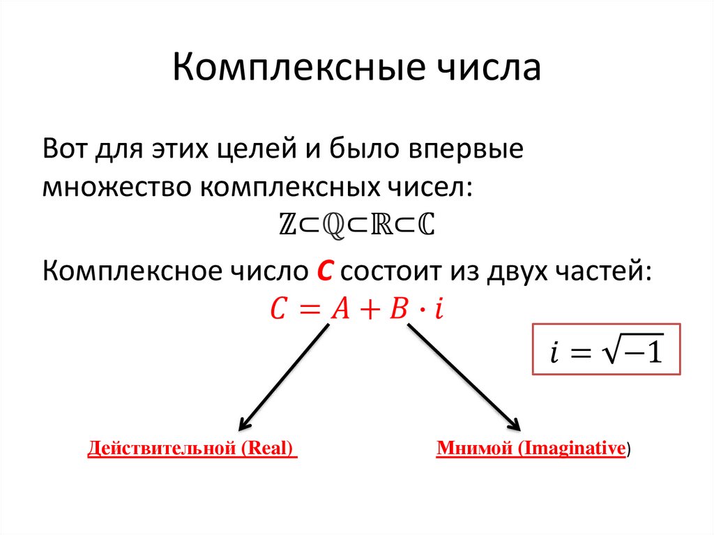 Комплексные числа презентация