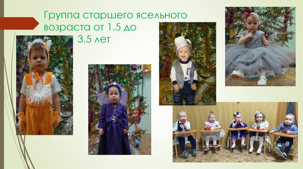 Группа старшего ясельного возраста от 1.5 до 3.5 лет