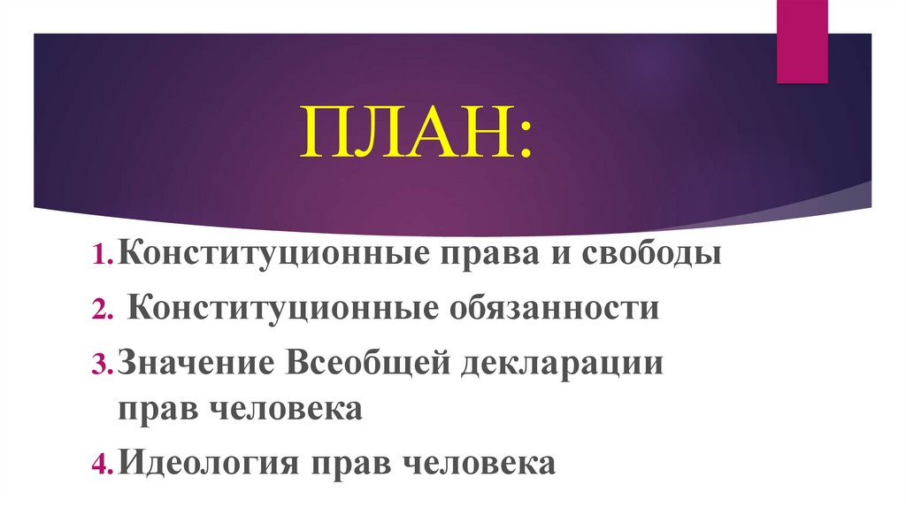 План гражданин. Конституционное право план. Идеология прав человека. Обязанности значение. План по конституционному праву 10 ул.