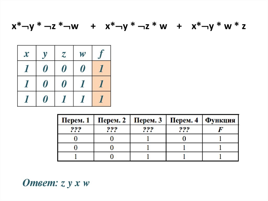 Логическая функция x y y z