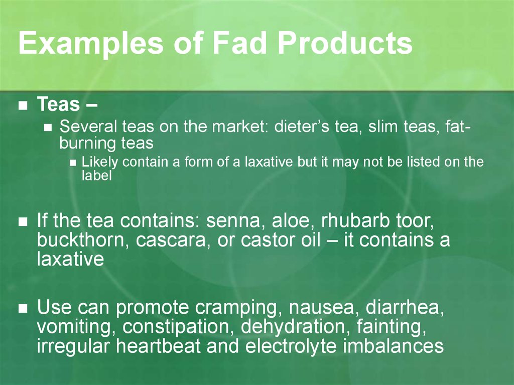 Examples of Fad Products