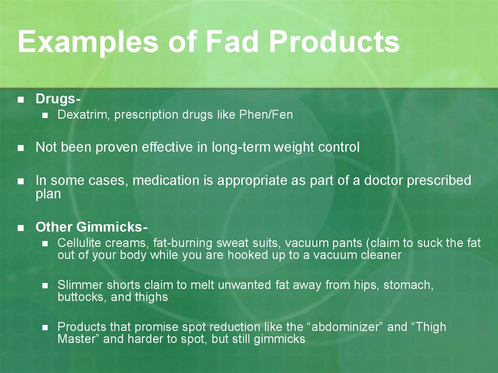 Examples of Fad Products