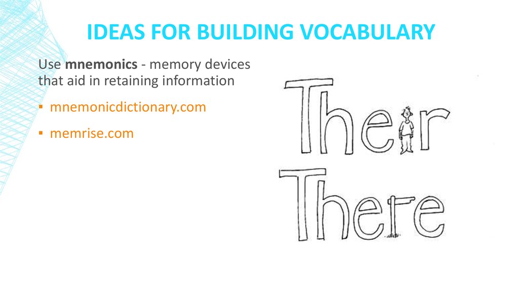 Ideas for Building vocabulary