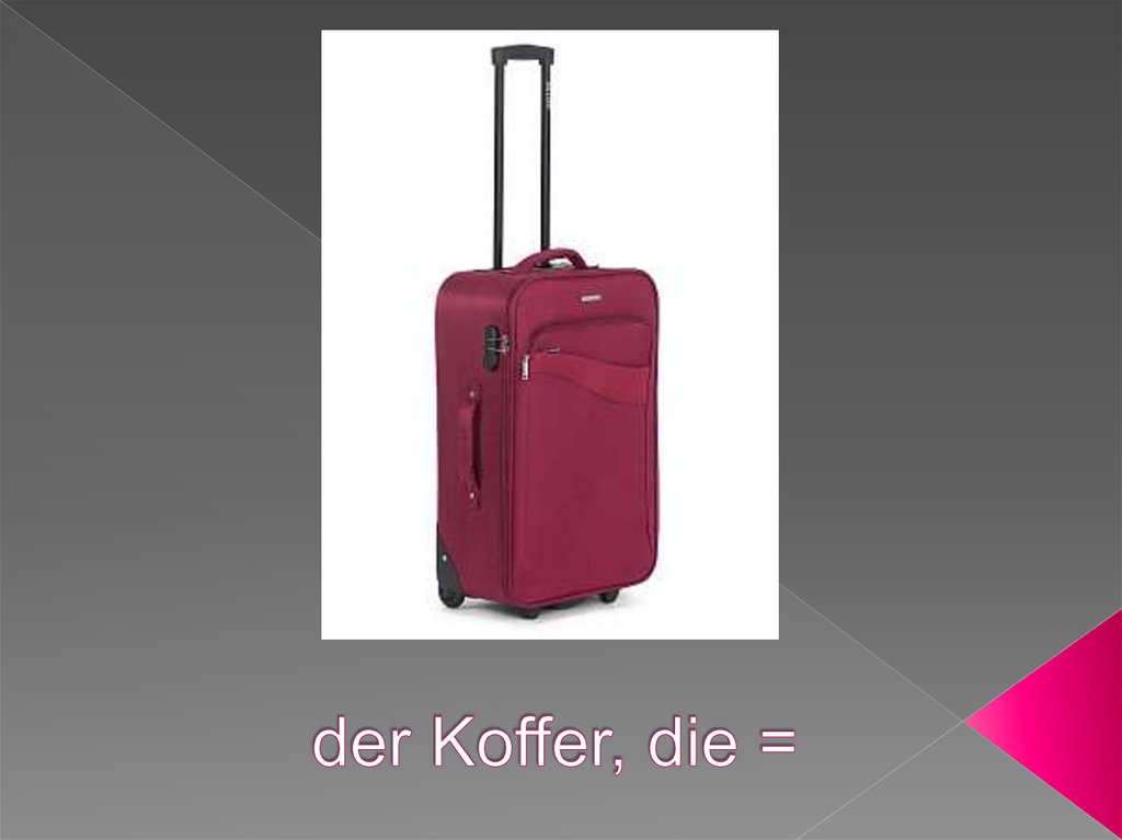 der Koffer, die =