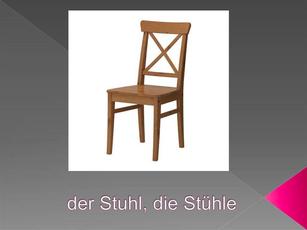 der Stuhl, die Stühle