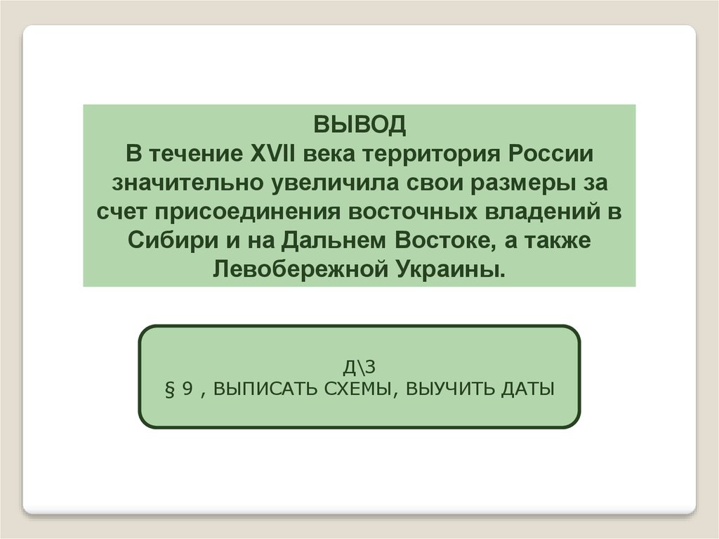 Внешняя политика 17 века презентация 7 класс