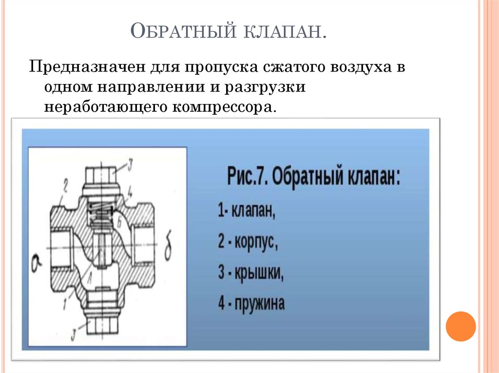 Для чего служит обратный клапан