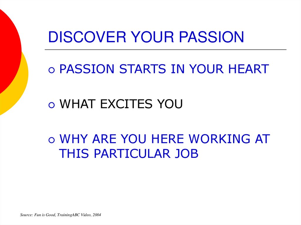 DISCOVER YOUR PASSION