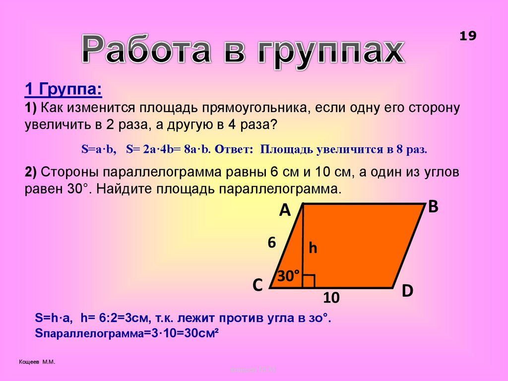 Изменилась площадь. Оценка площади фигуры.