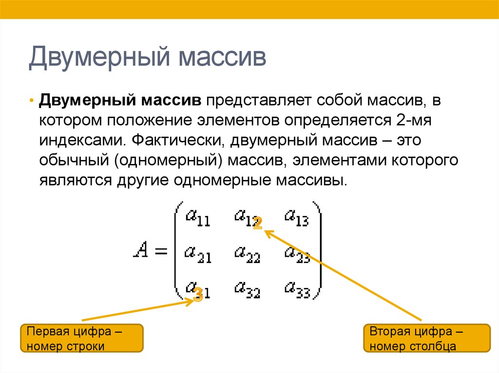 Столбец массива массив