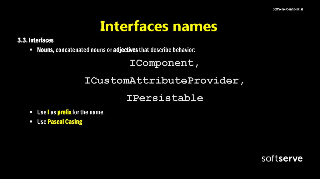 Interfaces names