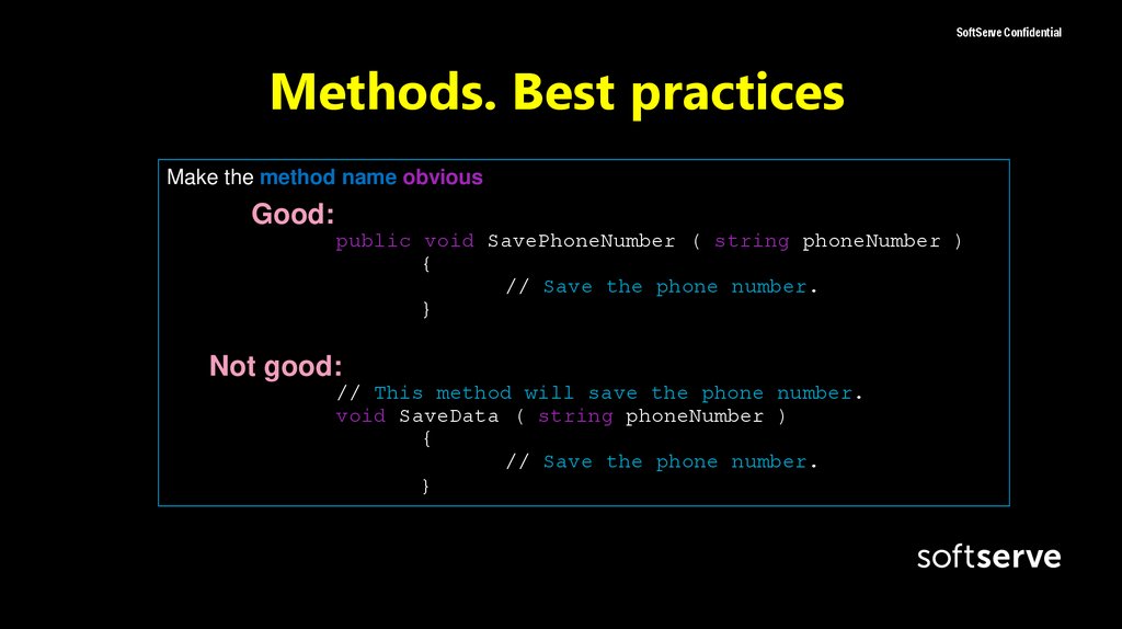 Methods. Best practices