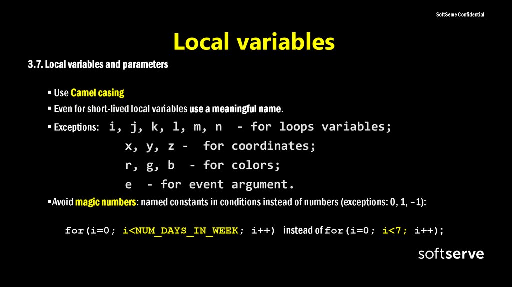 Local variables