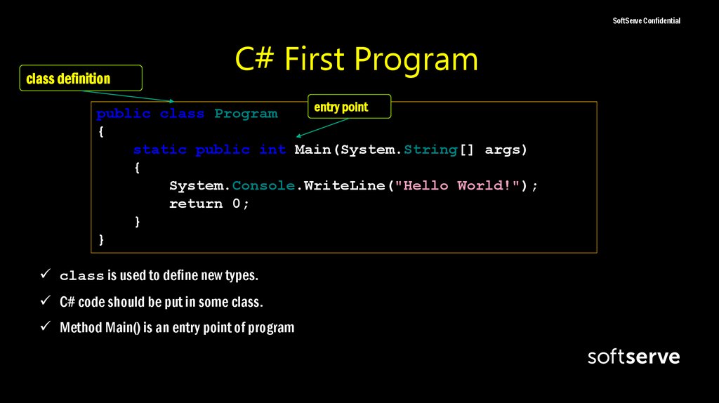 C# First Program