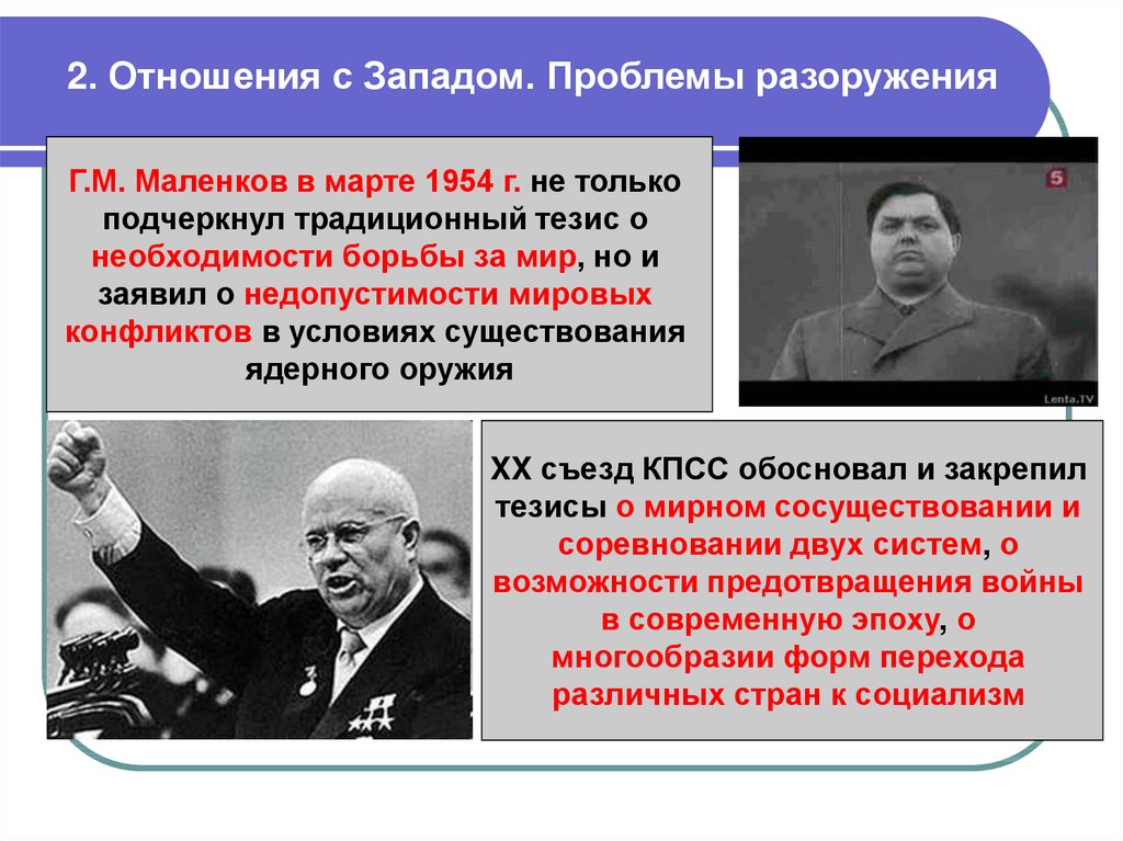 Март 1954 г. Хрущев идея мирного сосуществования. Политика мирного существования. Отношения с Западом. Политика мирного сосуществования СССР.