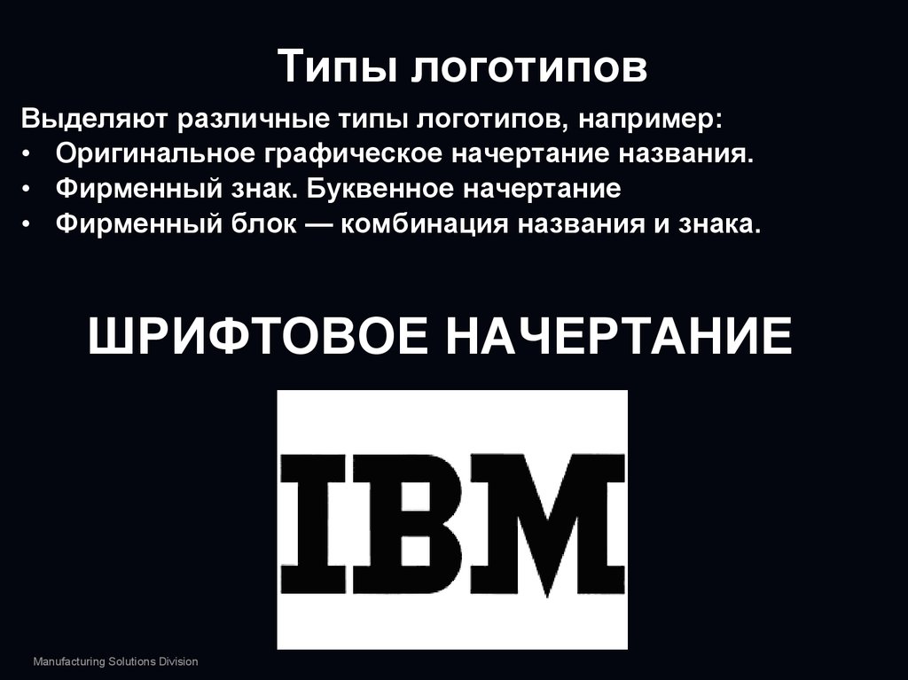 Типы логотипов