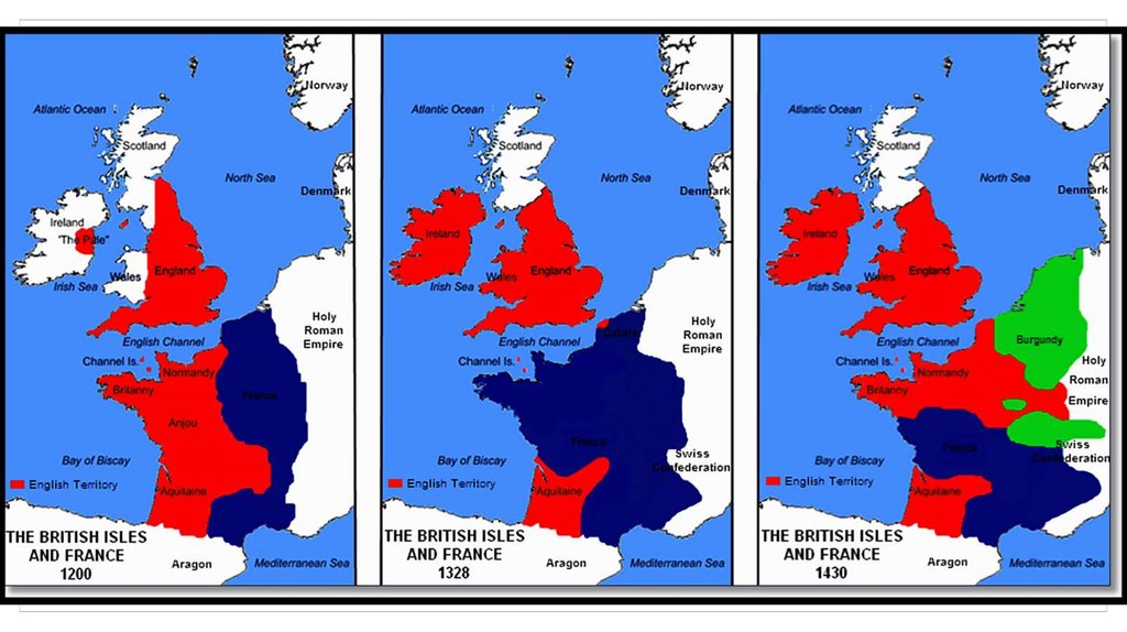 Карта англии и франции во время столетней войны